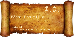 Pécsi Domitilla névjegykártya
